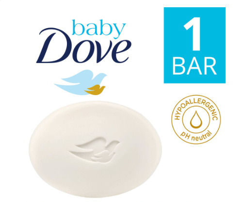 Baby Dove Hypoallergenic pH Neutral Baby Bar Soap Rich Moisture 75g for Dry Skin