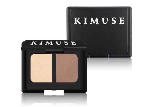 KIMUSE 2 Color Makeup Highlight Contour Bronzer Shading Powder Palette Brighten Shading Powder