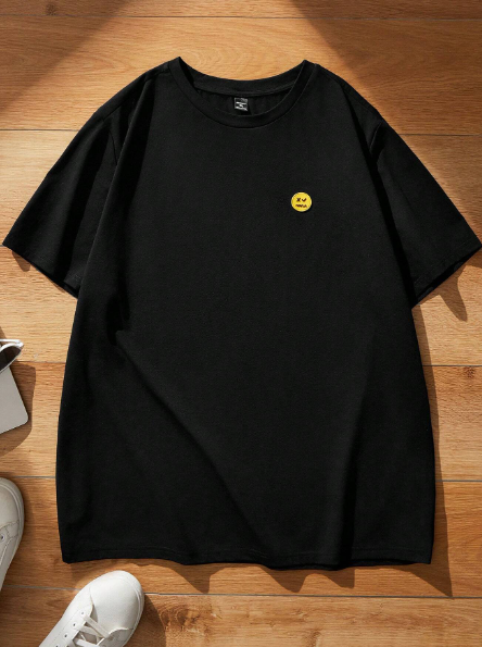 Manfinity Hypemode Men's Plus Size Knit Casual Cartoon Printed Short Sleeve T-Shirt