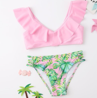 Children Swimsuit Women Split Suit Ruffled Baby Small Medium Large Girls Swimsuit