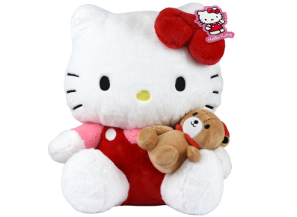 Jumbo Hello Kitty With Bear 15 Inch Collectible Plush
