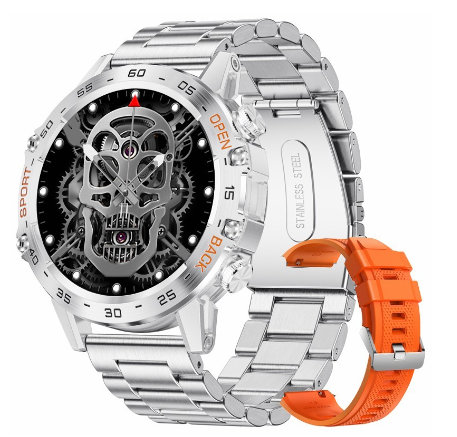 LIGE Bluetooth Call Smart WatchOriginal Men 100+ Sports Multifunction Fitness Watches IP67 waterproof Smartwatch STEEL SILVER