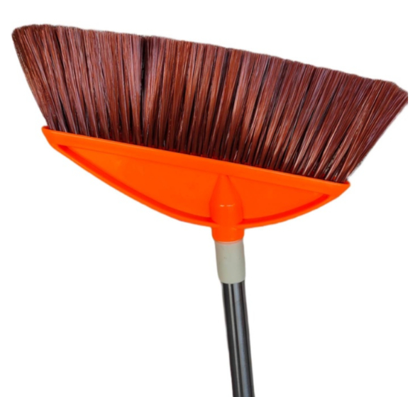 STAINLESS HANDLE PLASTIC BROOM #502 RANDOM COLOR