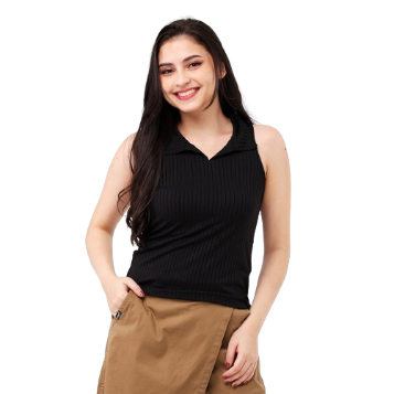 Crissa 4x4 Rib Knits Sleeveless Top CSLT13-0012