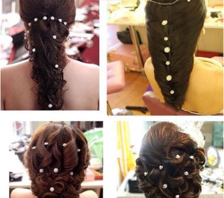 12pcs Pearl Rhinestone Jewelry Fashion Hair Pin