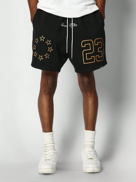 SUMWON Drop Crotch Short With Foil Graphic