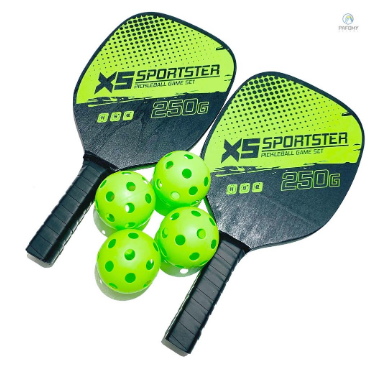 Pathfinder Pickleball Rackets Set Pickleball Paddle Set of 2 Rackets and 4 Pickleballs Balls Pickle-