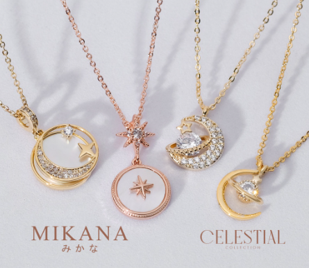 Mikana Gold Plated Celestial Pendant Necklace Collection Accessories Jewelry For Women Jewelries