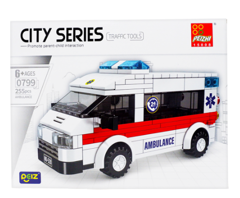Peizhi Blocks City Series Ambulance 255 pcs Building Set