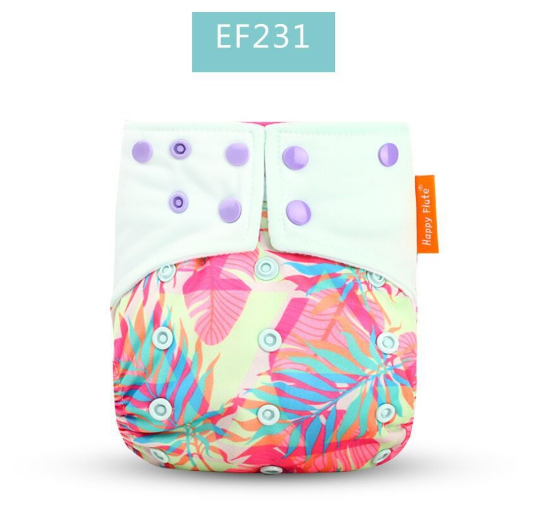 Happyflute Baby Cloth Diapers Double Gusset Washable Cloth Nappy Without Insert HF15