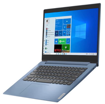 Lenovo IdeaPad 1 14" HD Celeron N4020 UHD Graphics 4GB RAM 64GB eMMC Windows 10 S Ice Blue 14IGL05