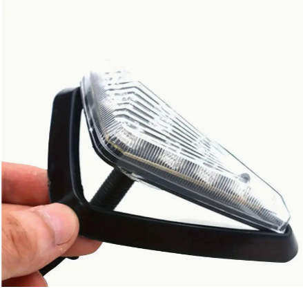 1 Pair Black Creative Multi-Purpose Reusable Easy Install Compact Portable Plastic Motorcycle LED Turn Signal Lights, BWS Large Displacement Racing Piranha Indicator, Suitable for Most Off-Road Motorc