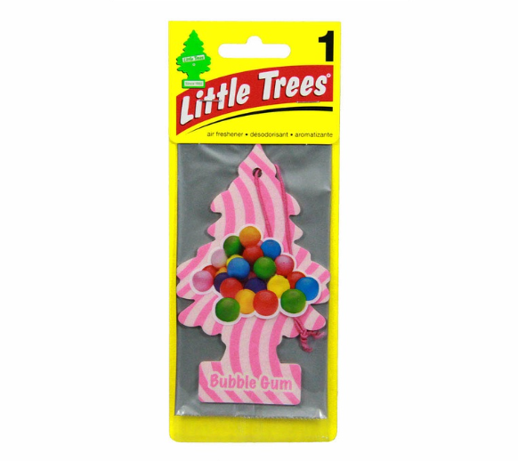 Little Trees Car Air Freshener 10348 (Bubble Gum) Hanging Tree Provides Long Lasting Scent