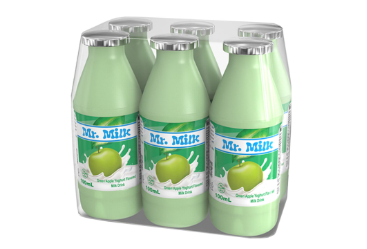 Del Monte Mr. Milk Green Apple Yoghurt Flavored Drink 6 bottles 100ml