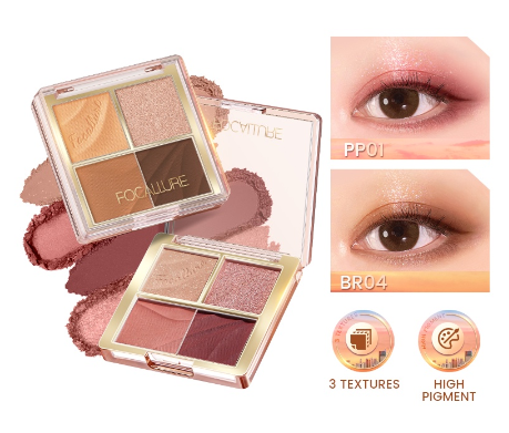 FOCALLURE One For All Multi-Use Brow Powder Palette Waterproof Lasting Eyebrow Powder Beginner