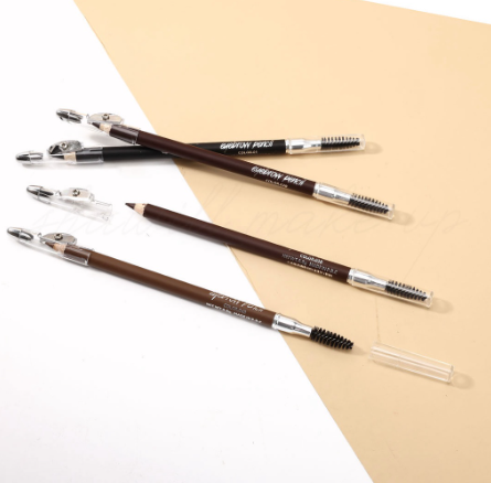 Shawill 2 in 1 Eyebrow Pencil Waterproof Dual Ended Brow Pen Brush Long Lasting Make up