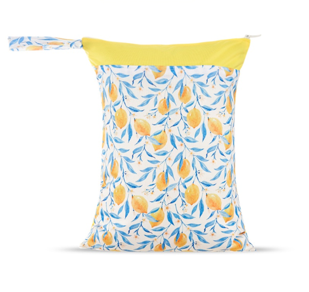 Reusable Waterproof Dry Double Pocket Cloth Handle Diaper Wet Bag 6