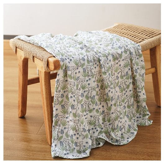 Happyflute Muslin Blanket 70 Bamboo Plus 30 Cotton Baby Swaddle Soft Newborn Bath Towel Baby Wrap Sleepsack Stroller Cover 120x110CM S5