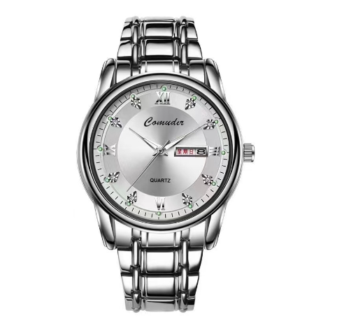 Binbond Original Luxury Men's Watch Gold Luxury Stainless Steel Waterproof Business Luminous Calendar Men's Watch M7