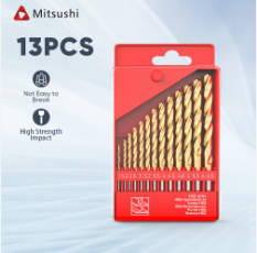 Mitsushi 13pcs 1.5-6.5mm Drill Bits Set Marble Tile Ceramic Wall Hole Drilling King Bit Alloy Triang