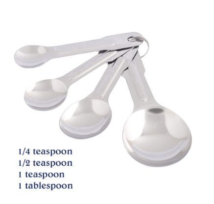 Classics Basics Stainless Steel Measuring Spoons, 4pcs