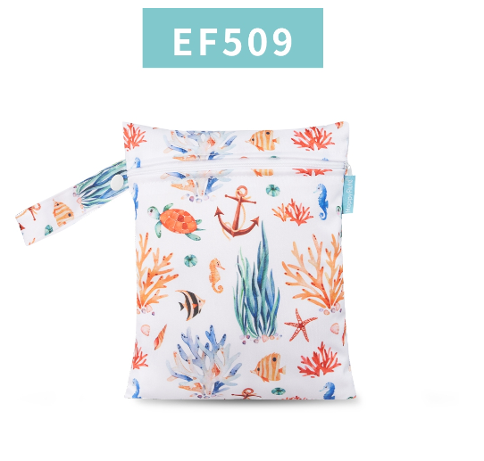 Happyflute 18x25CM Waterproof Mini Wet Diaper Bag Reusable And Portable Single Pocket Dry Bag For Diapers S7