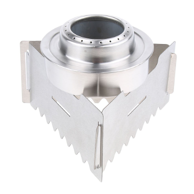 Mini Camping Triangle Liquid Alcohol Windshield Stove Burner Hiking Picnic