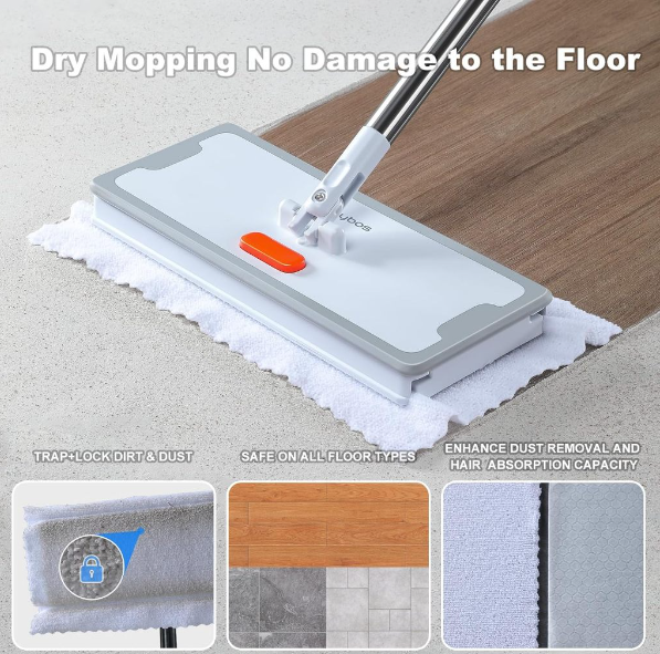 Joybos 26K1-1 Floor Mop Disposable Electrostatic Dust Removal Mop Paper Flat Mop Home Cleaning Tools