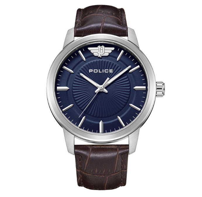 Police Raho Brown Leather Analog Quartz Watch For Men PPEWJA2227410