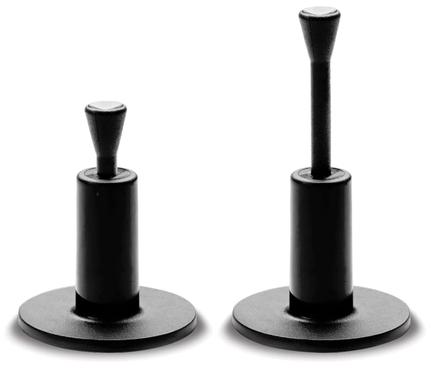 Fiberbuilt Golf Adjustable Golf Tee; Premium Driving Range Mat Golf Tees; Great for Hitting Balls into a Practice Net or Simulator - 2 Pack Black