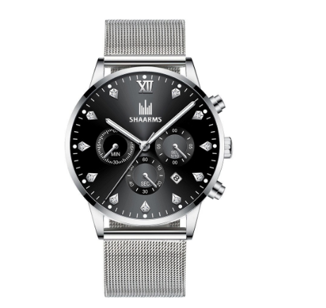 Fashion Men Stainless Steel Quartz Watches with Calendar M3