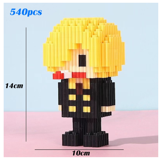 Lboyu One Piece Luffy Toys Cute Block Mini Character Building Block Children's Education Game 5