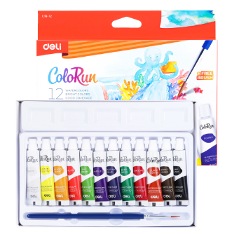 Deli C18-12 ColoRun Watercolor 5ml 12 Colors [79C18-12]