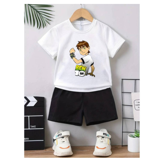 Boys Shirt Suits Baby Polo Terno Clothes 0-5 years Child Print Shirt and Shorts Terno for KidSorts Two Sets of Kids S22