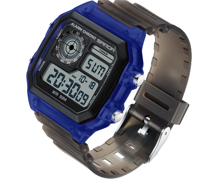Transparent Leisure Sports Watch Cool Waterproof LED Watch