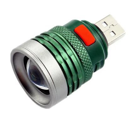 Handy Pocket Flashlight Portable Mini Zoomable 3 Modes Torch Lanterna For Camping Emergency Light USB Charging Interface Lamp