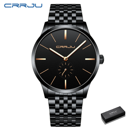 CRRJU men's watch casual fashion simple design quartz movement business style sports waterproof 2166 M01