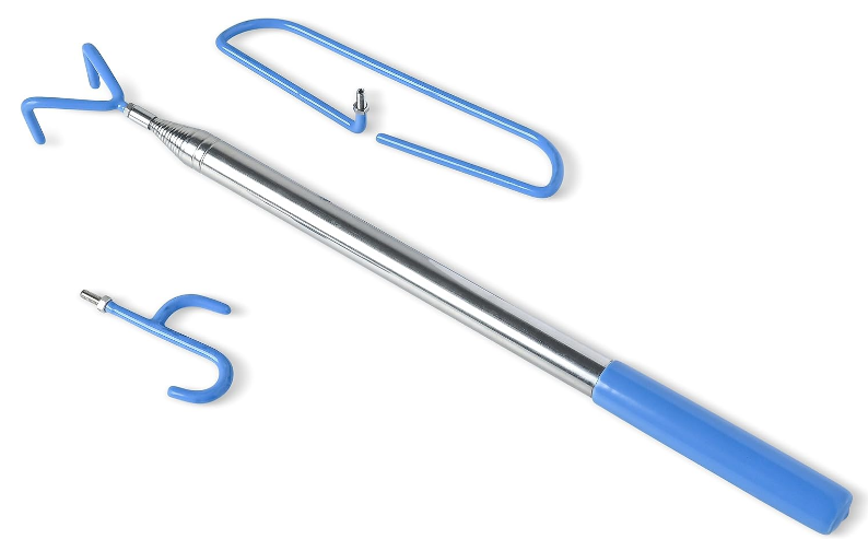 Versatile Disc Golf Retriever | 16' Telescopic Design | Multiple Attachments | Easy Disk Recovery