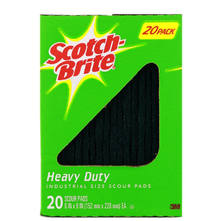Scotch-Brite Heavy Duty Industrial Size Scour Pads 20pcs