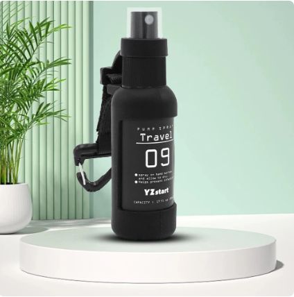 50ml Travel Bottle Leak Proof Refillable Spray Bottle Liquid Containers with Tactical Hook Strap for Outdoor Camping for Liquid