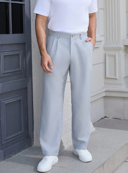 Manfinity Hypemode Men's Solid Color Straight-Leg Pants