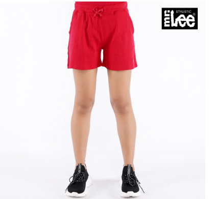 Stylistic Mr. Lee Ladies Basic Non-Denim Jogger short 97676 Red