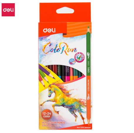 Deli EC00520 - Dual Tip Color Pencil 24 Colors (1SET) [7533C00520]