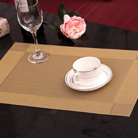 Placemats Dining Mats Table Set Washable Vinyl Woven Insulation Heat Resistant Kitchen Table Mat