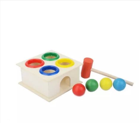 HCH Wooden Ball Game Hammer case Educational toy