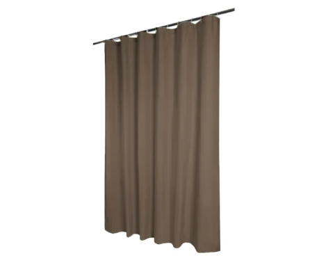 Cascade100% PEVA Shower Curtain with 12 Shower Rings 70 x 72 inches in Chocolate