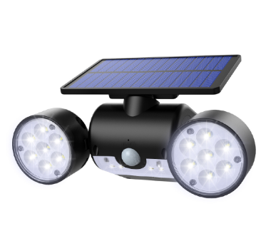 Outdoor Waterproof Freely Rotating 14 LED Double Head Solar Light