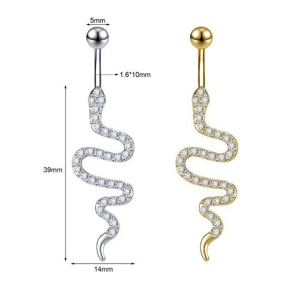 Silver Crystal Navel Rings Stainless Steel Belly Button Rings Gold Anti Allergy Flower Navel Piercings 19