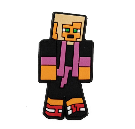 Cartoon Alex Sword Croc Jibbitz for Kids Minecraft Jibbits Charm Computer Game Jibits Crocks Shoes Accessories Shoe Charms Pins 027