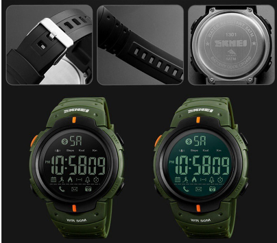 Bluetooth Men Watch Waterproof No Charging Alarm Clock